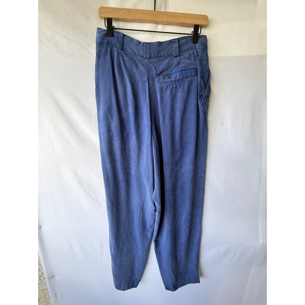 Versus Gianni Versace Blue Pleated Wide Leg Trousers Vintage Italy Size 36/50 - Picture 5 of 6